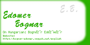 edomer bognar business card